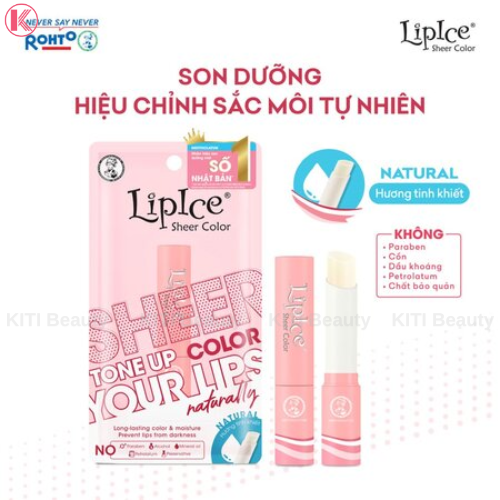 Son Dưỡng LipIce Hiệu Chỉnh Sắc Môi Hồng Tự Nhiên Sheer Color 2.4g